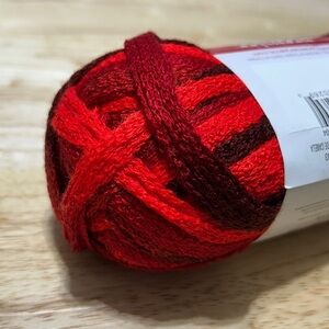 1 skein of super bulky yarn, Cinnamon Candy